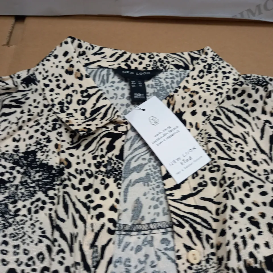 NEW LOOK ANIMAL PRINT SHIRT - UK 14