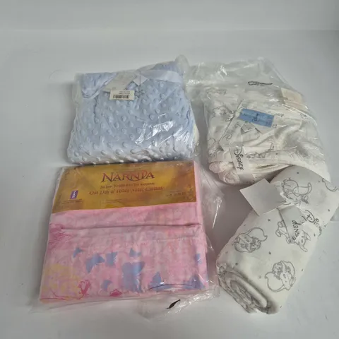 APPROXIMATELY 40 ASSORTED BABYS BLANKETS & CURTAINS - COLLECTION ONLY