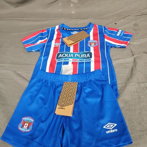 CARLISE UNITED FC SHIRT AND SHORTS - KIDS - AGES 2/3 YEARS