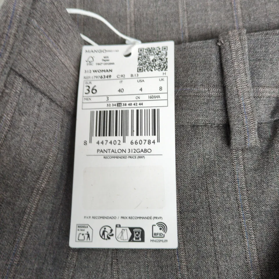 MANGO WOMEN’S PINSTRIPE TROUSERS 312GAB0 – UK 8 (EU 36)