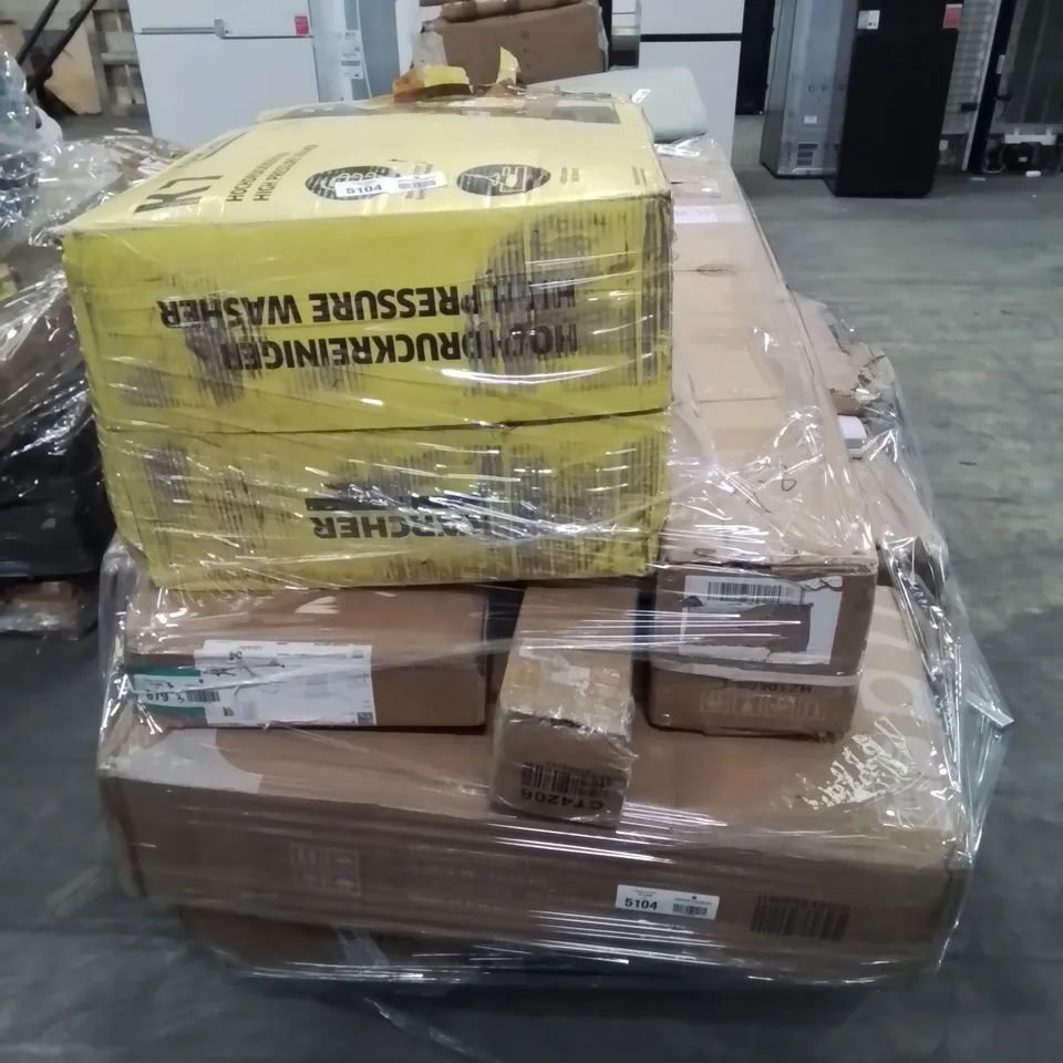 PALLET CONTAINING VARIOUS BOXED FURNITURE PARTS AND OTHER HOUSEHOLD ITEMS ETC.