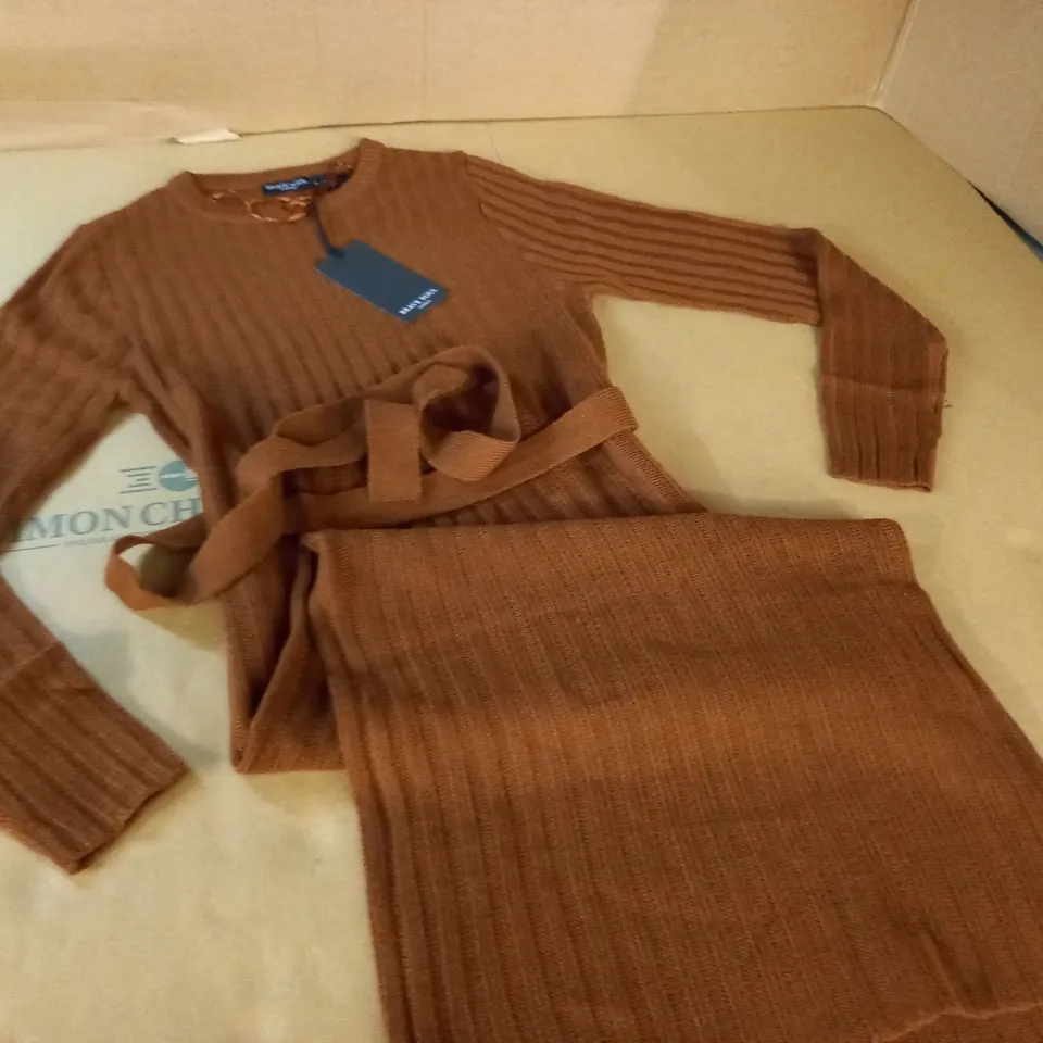 BRAVESOUL JUMPER DRESS IN BROWN - 12