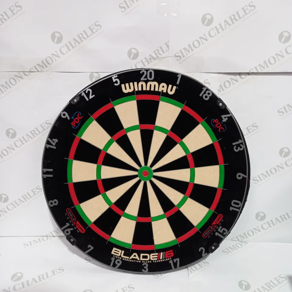 PDC WINMAU BLADE 6 DART BOARD TRIPLE CORE 