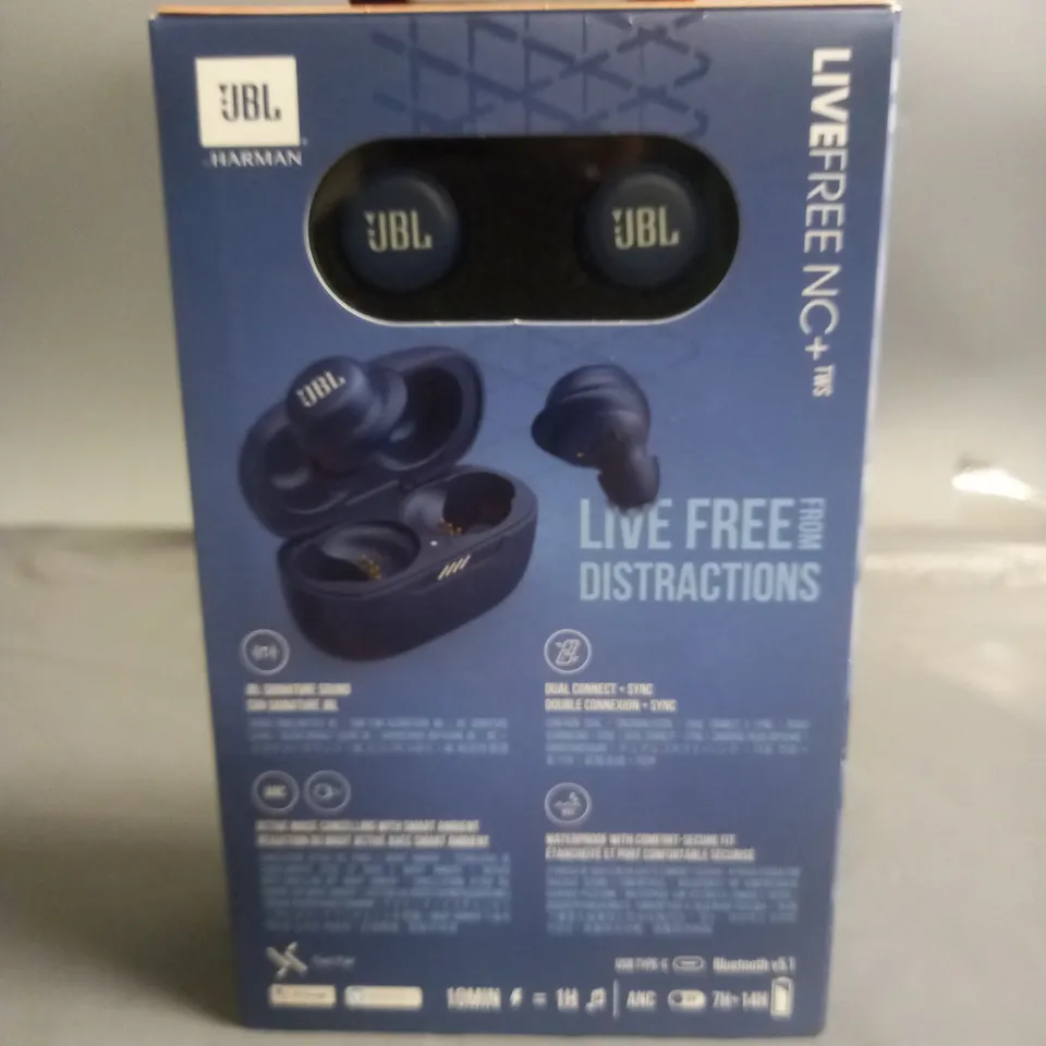 BRAND NEW JBL LIVEFREE NC+ TWS EARBUDS - BLUE