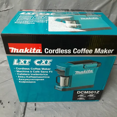 BOXED MAKITA CORDLESS COFFEE MAKER