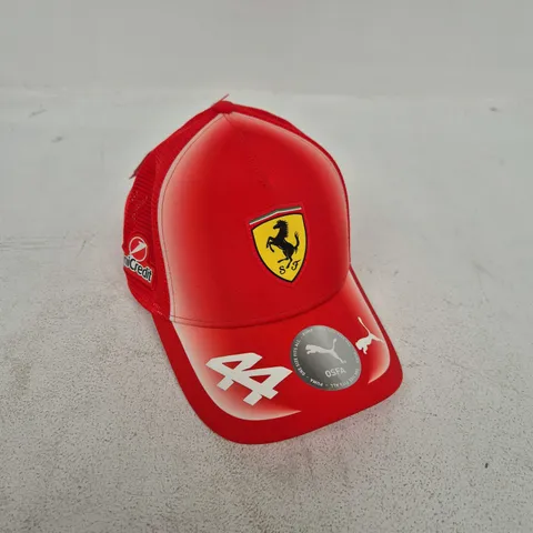 PUMA SCUDERIA FERRARI REPLICA HAMILTON TRUCKER CAP IN RED