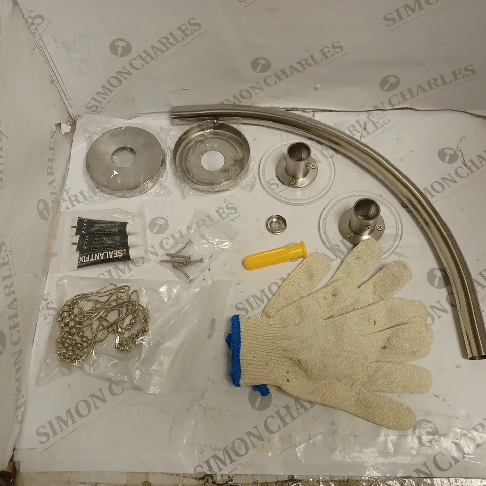 BOXED 304 STAINLESS STEEL DRILL FREE HANGING POLE FOR CORNER OF ROOM. 