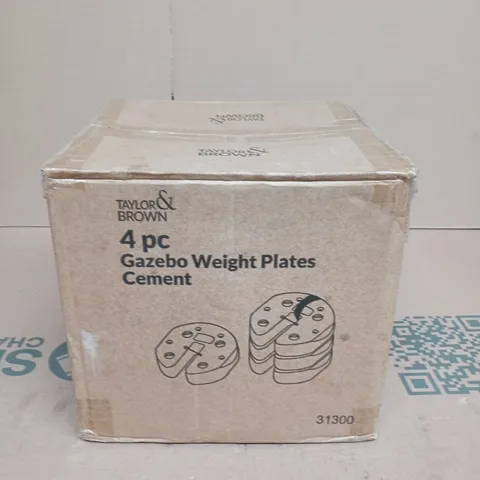 TAYLOR & BROWN 4 PC GAZEBO WEIGHT PLATES CEMENT