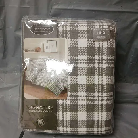 SIGNATURE COLLECTION BRUSHED COTTON DUVET SET KING 