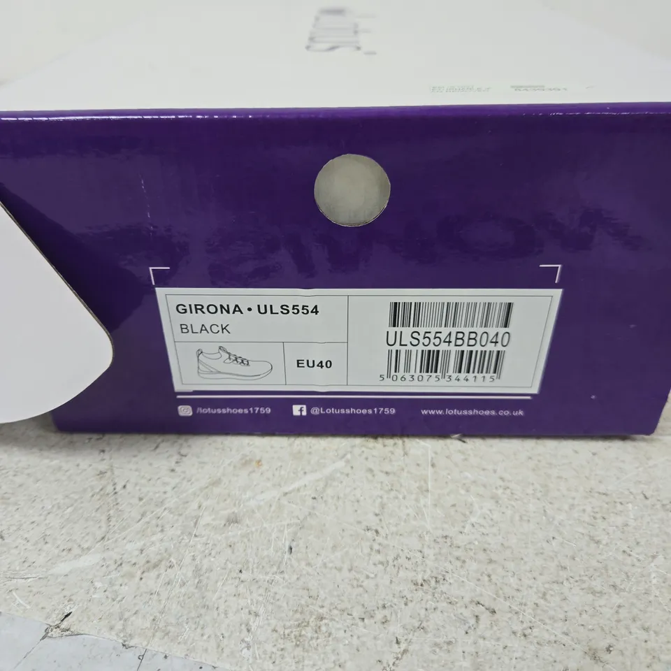 LOTUS GIRONA ULS554 BLACK KNIT TRAINERS – UK7 (EU40)
