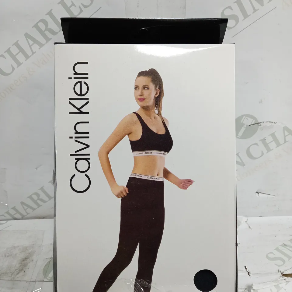 CALVIN KLEIN WOMENS SPORTS BRA & LEGGINGS SET - SIZE LARGE