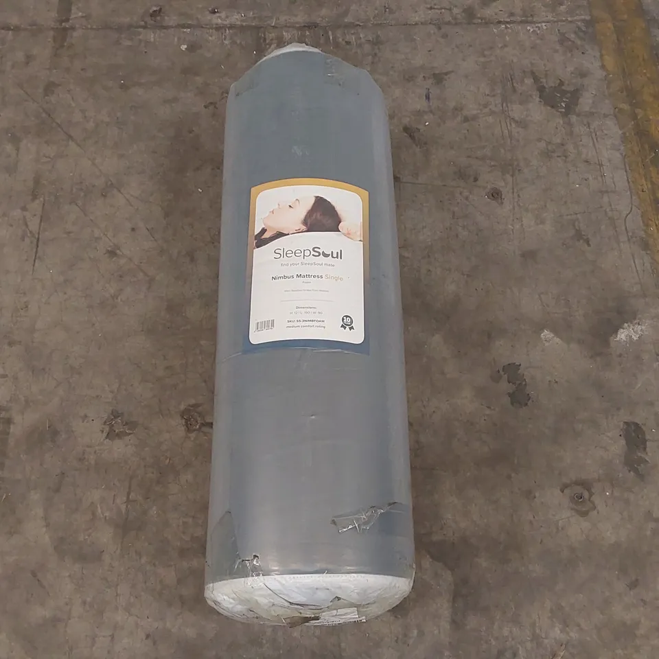 QUALITY BAGGED AND ROLLED BRUMLEY 3' SINGLE FOAM MATTRESS 