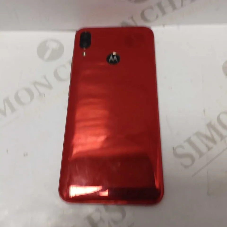 MOTOROLA PHONE IN RED - MODEL UNKNOWN