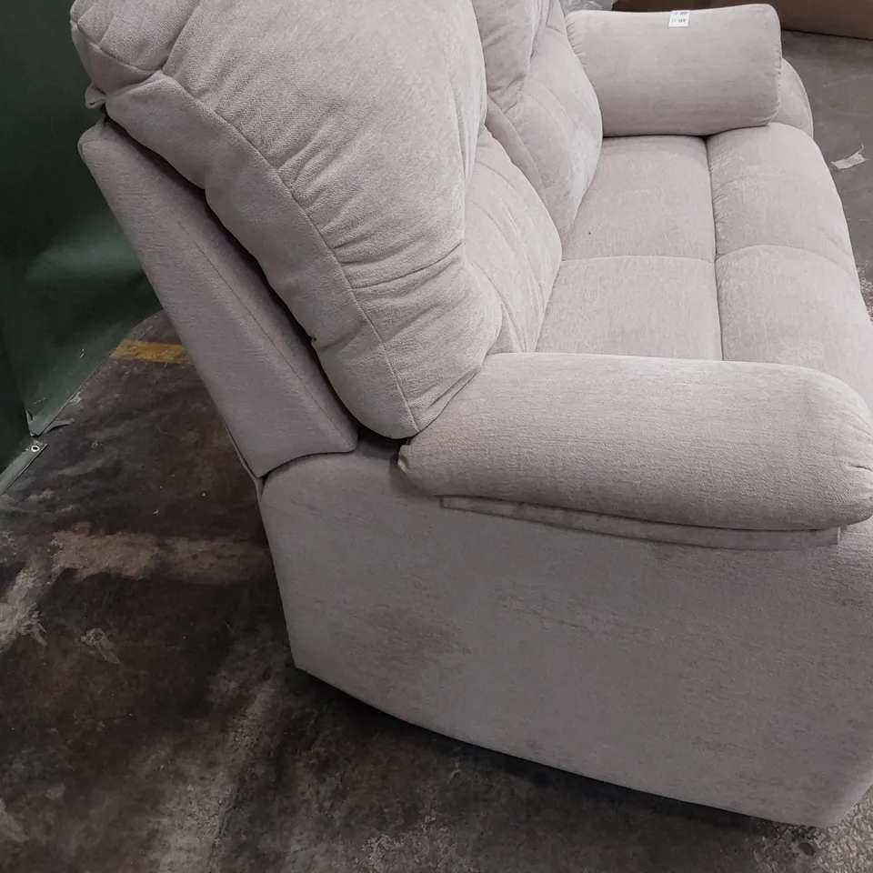 QUALITY BRITISH DESIGNER G PLAN MINSTRAL TWO SEATER SOFA MONTILLA ALMOND FABRIC 