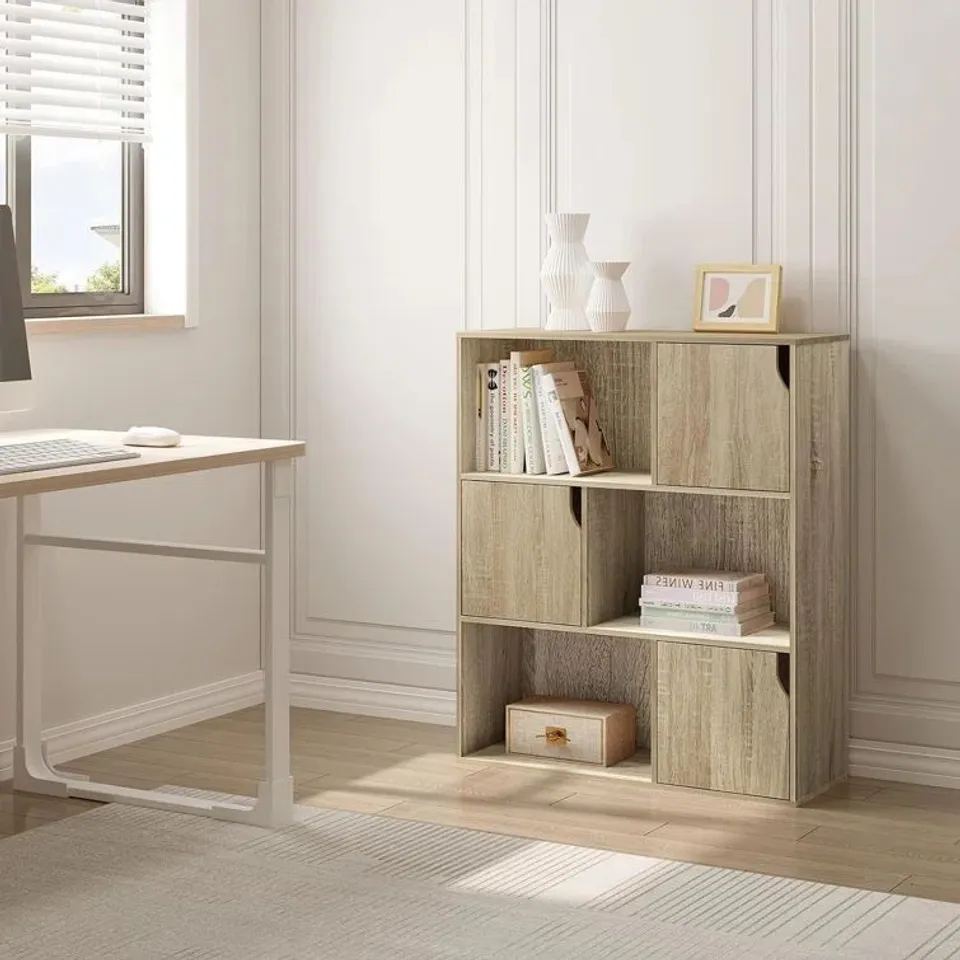 BOXED MIDENCE 95CM H × 80CM W CUBE BOOKCASE 