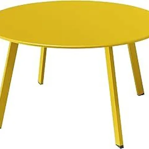 BOXED GRANDPATIO STEEL COFFEE TABLE 70CM - YELLOW