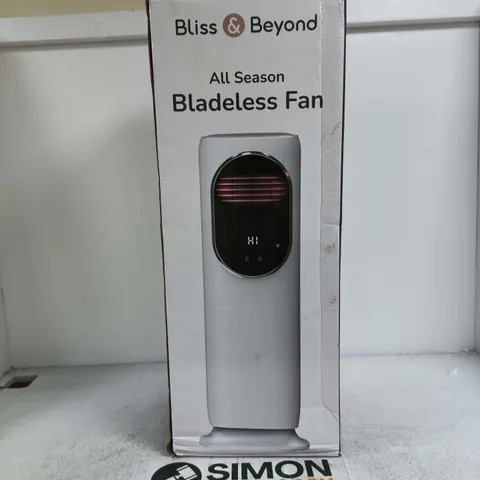 BLISS & BEYOND ALL SEASON BLADELESS FAN – BOXED