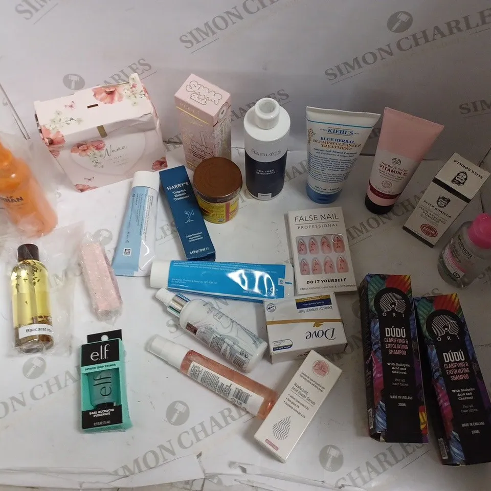 LOT OF APPROX 20 ASSORTED HEALTH AND BEAUTLY- ELF PRIMER, GARNIER MICELLAR WATER, FALSE NAILS