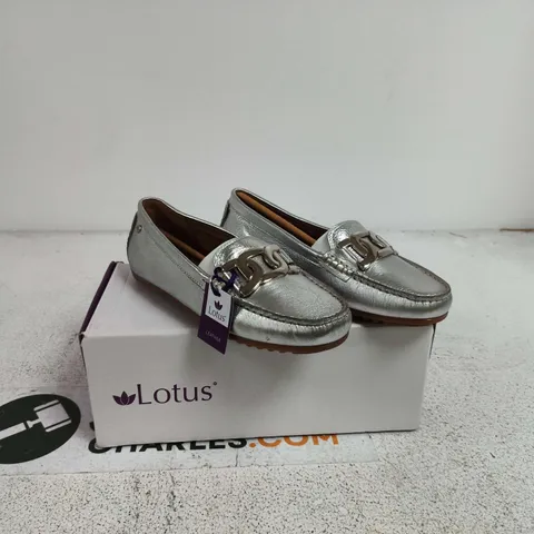 LOTUS MARTINO SILVER SIZE 38 SHOES BOXED