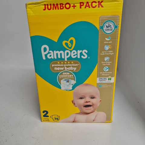 PAMPERS PREMIUM PROTECTION NEW BABY DIAPERS – SIZE 2 (4–8 KG) – JUMBO PACK