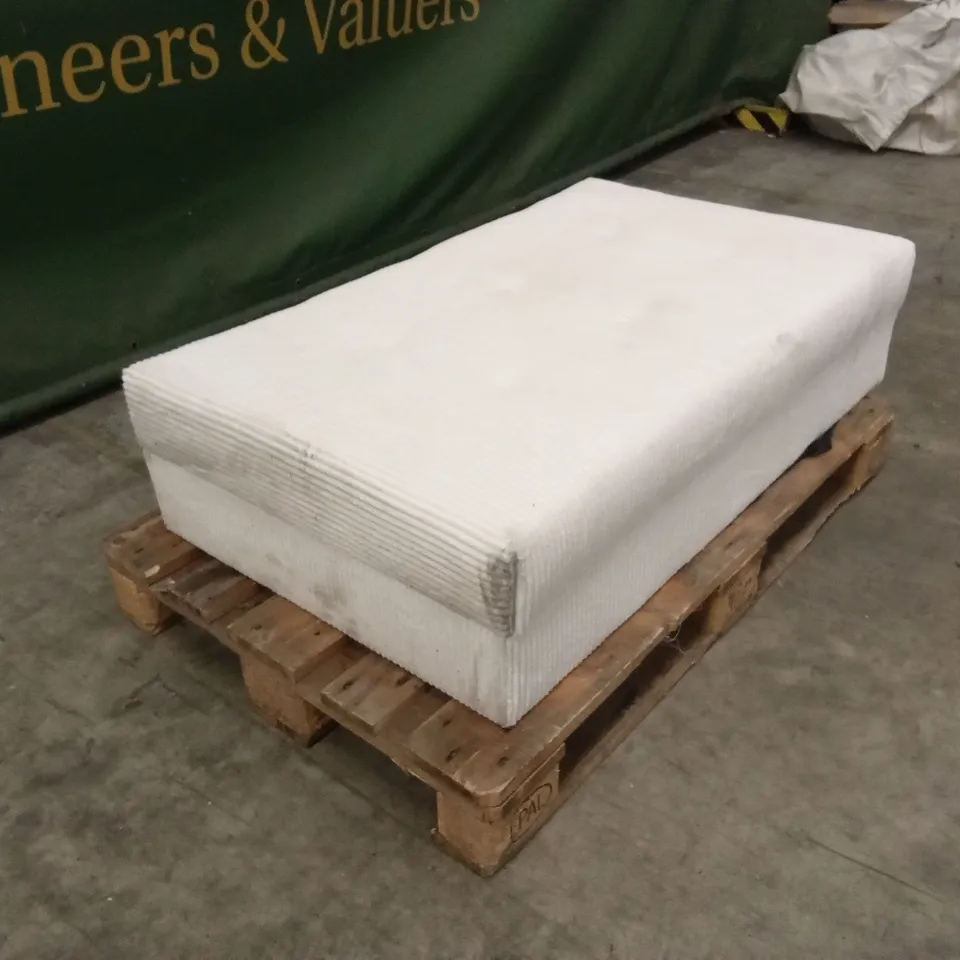 RUNE FABRIC CORD FOOTSTOOL - NATURAL