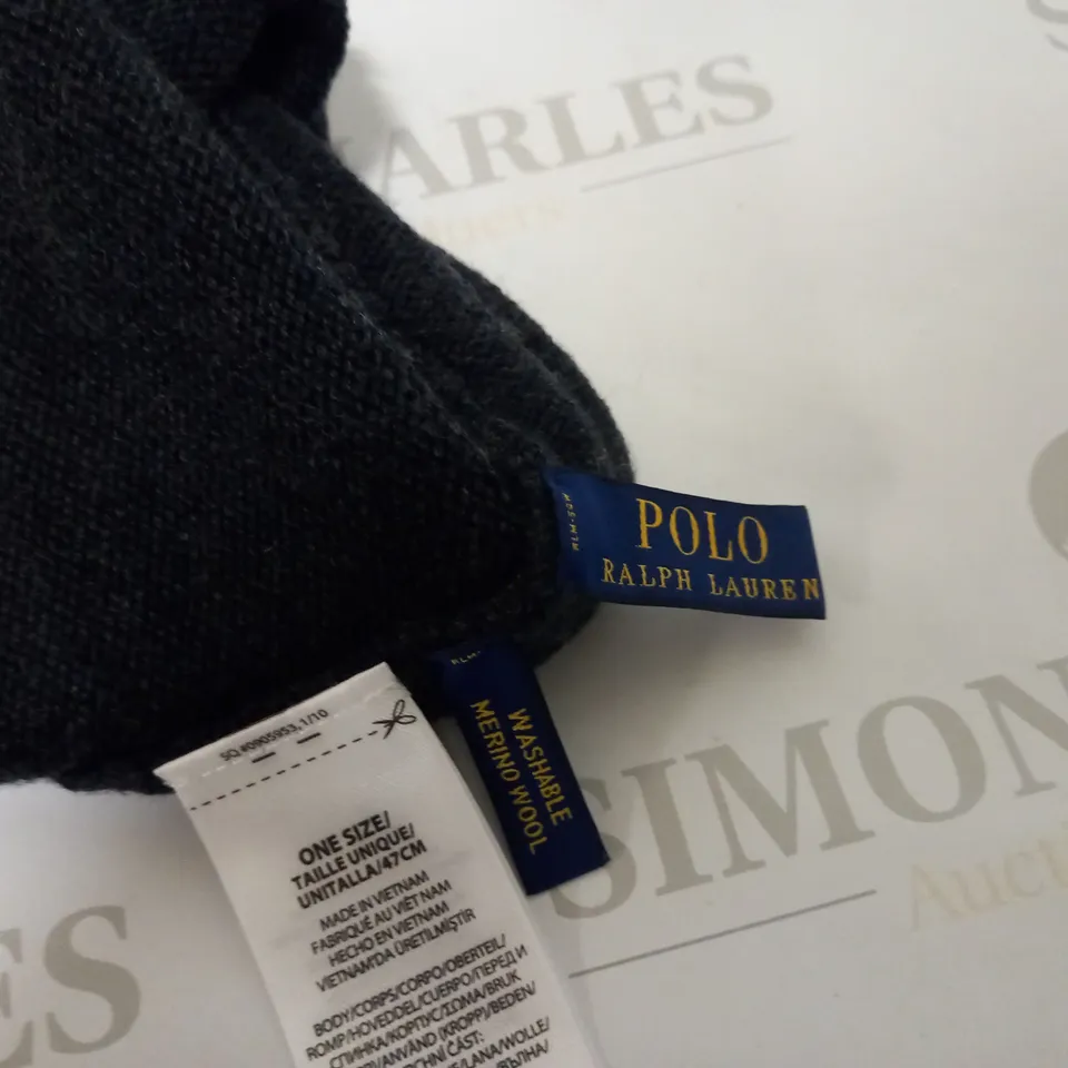 RALPH LAUREN POLO WOOL HAT - ONE SIZE BLUE