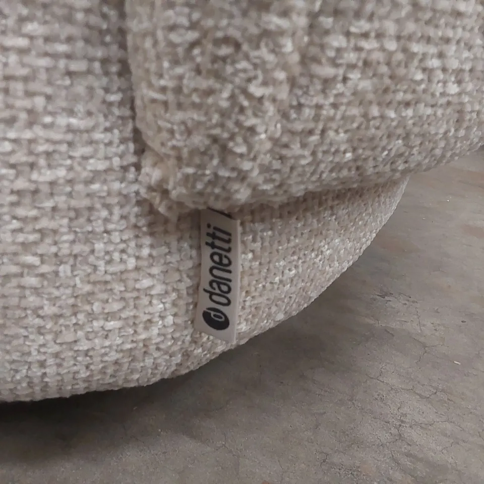 DANETTI LANDON NATURAL FABRIC SWIVEL ACCENT CHAIR