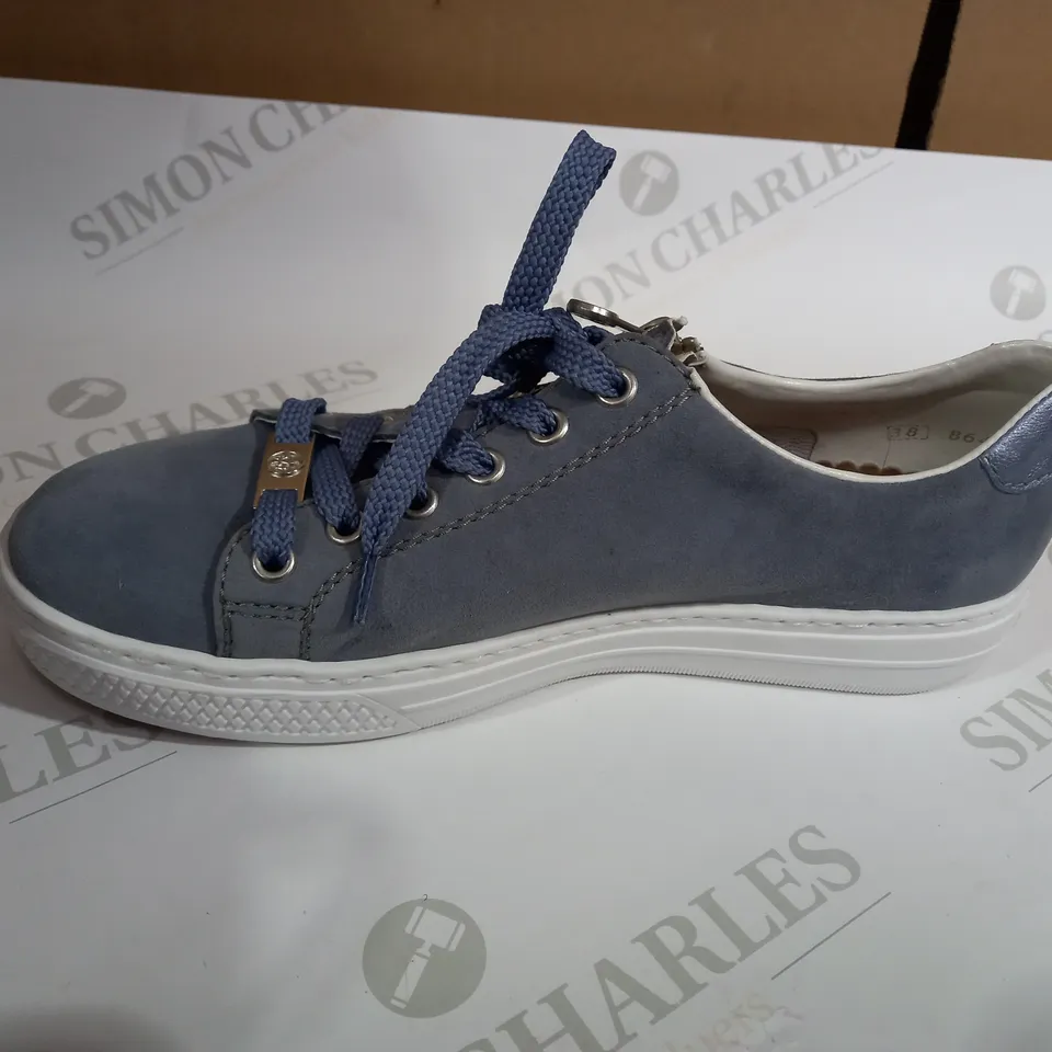 RIEKER SIDE ZIP BLUE SHOES SIZE 5