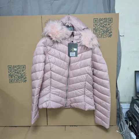 19V69 ITALIA (BY VERSACE) GIUBOTTO DONNA PINK QUILTED PUFFER JACKET – UK XXL