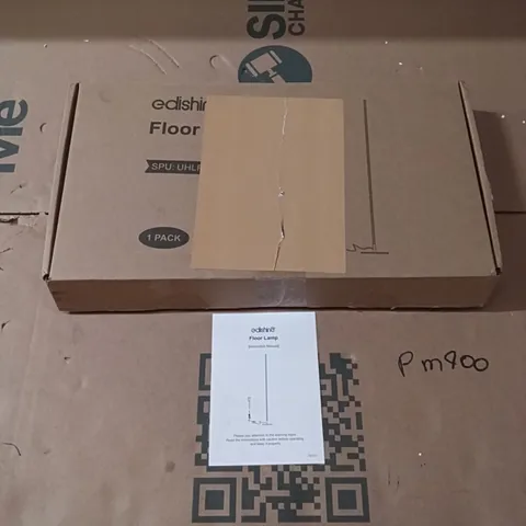 BOXED EDISHINE FLOOR LAMP - GOLD (1 BOX)