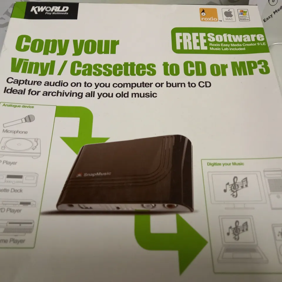 BOXED KWORLD MUSIC DIGITISER