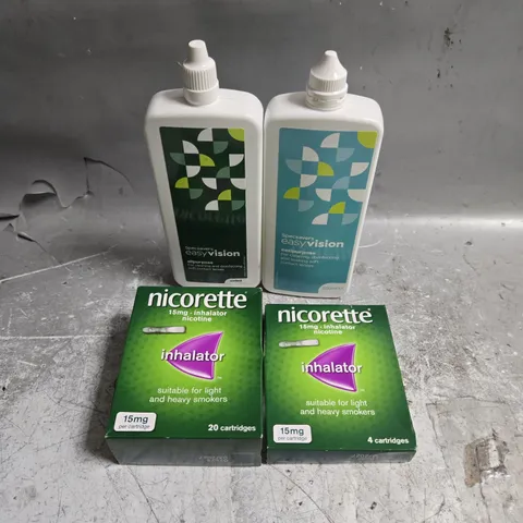 APPROXIMATELY 20 ASSORTED HEALTH PRODUCTS TO INCLUDE CONTACT EYE SOLUTION, NICORETTE PRODUCTS ETC  