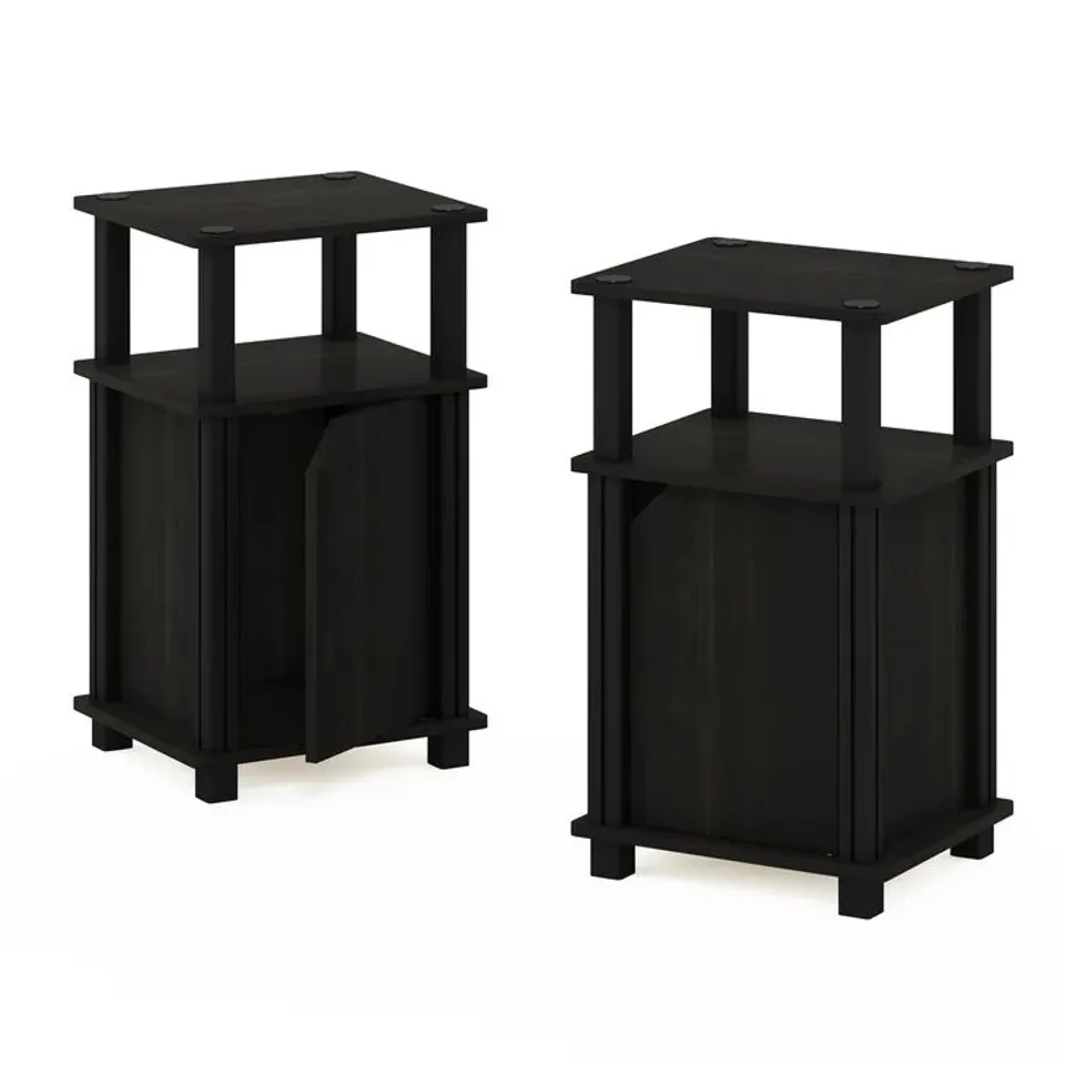 BOXED DONTAZ 2 PIECE SIDE TABLE SET WITH STORAGE