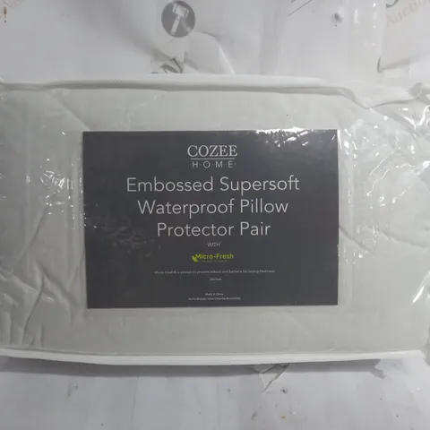 BOXED SUPERSOFT BY COZEE HOME SET OF 2 WATERPROOF PILLOW PROTECTORS