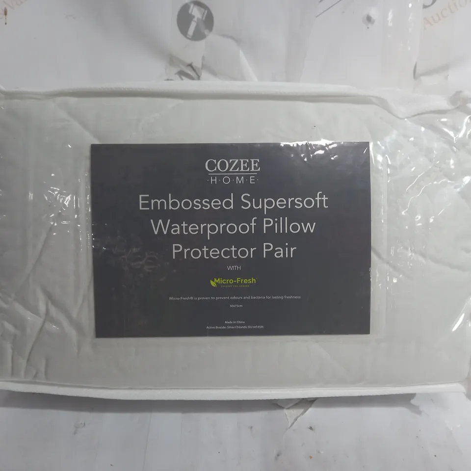 BOXED SUPERSOFT BY COZEE HOME SET OF 2 WATERPROOF PILLOW PROTECTORS
