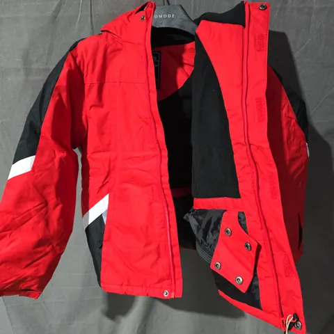 MOUNTAIN WAREHOUSE KIDS' SNOW JACKET – RED WITH BLACK PANELS, 9-10 YRS
