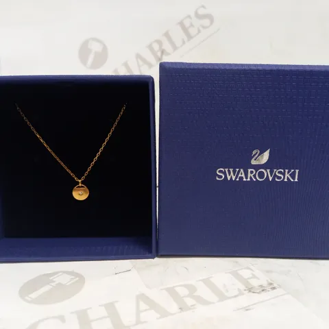 SWAROVSKI STYLE ROSE GOLD PENDANT NECKLACE