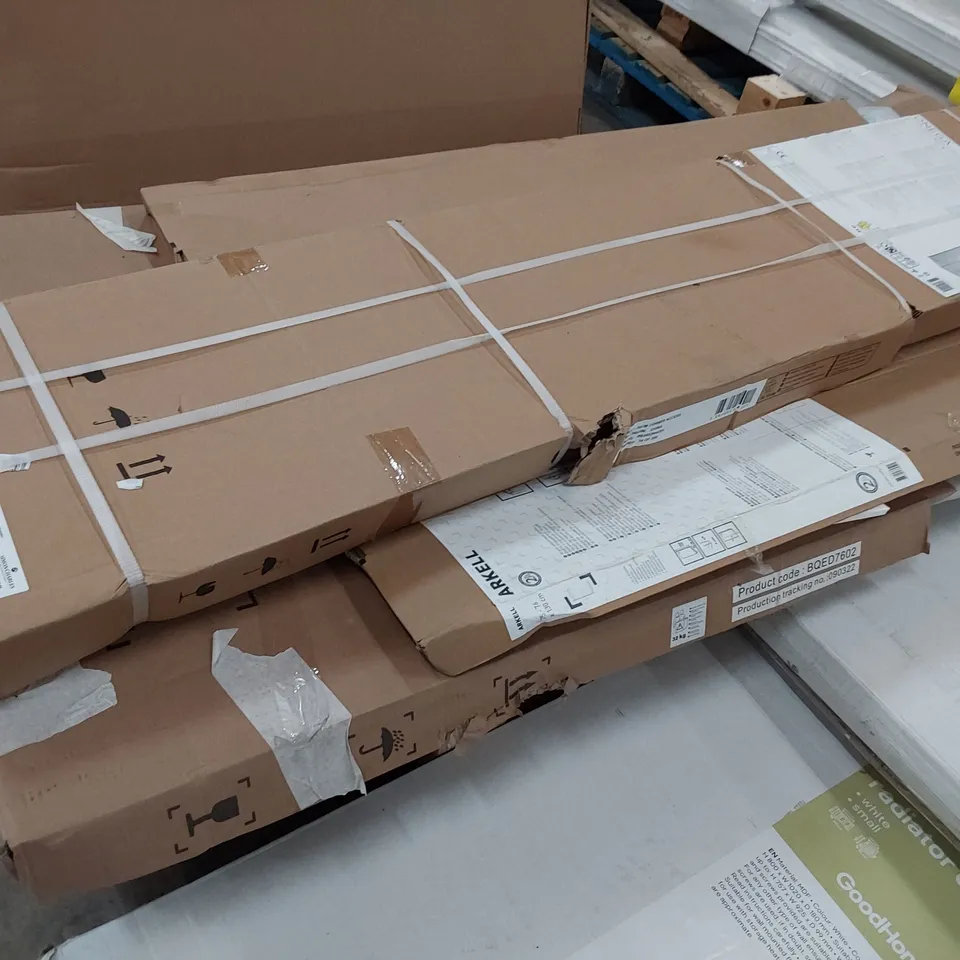 PALLET OF ASSORTED BOXED SHOWER ENCLOSURE PANELS, INCLUDING ARKELL, ONEGA, BELOYA.