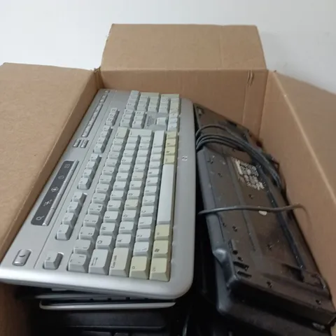 BOX OF APPROXIMATELY 16 ASSORTED COMPUTER KEYBOARDS