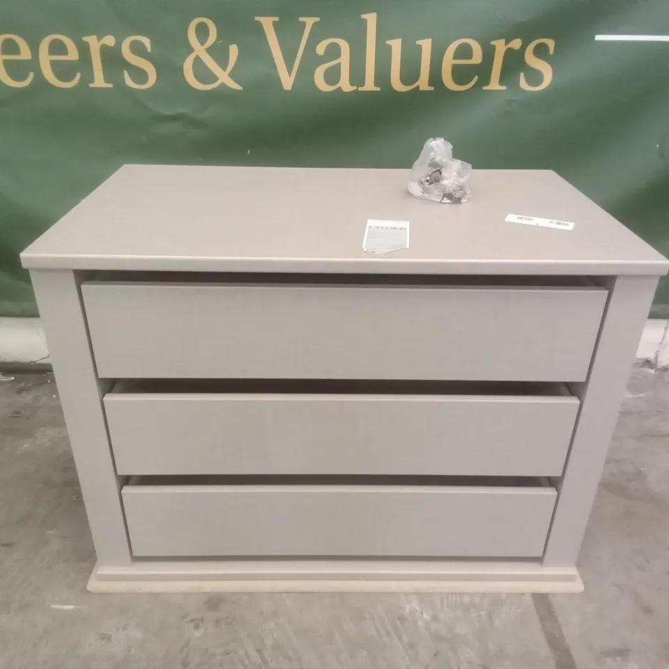 GREY 3 DRAWER CHEST 
