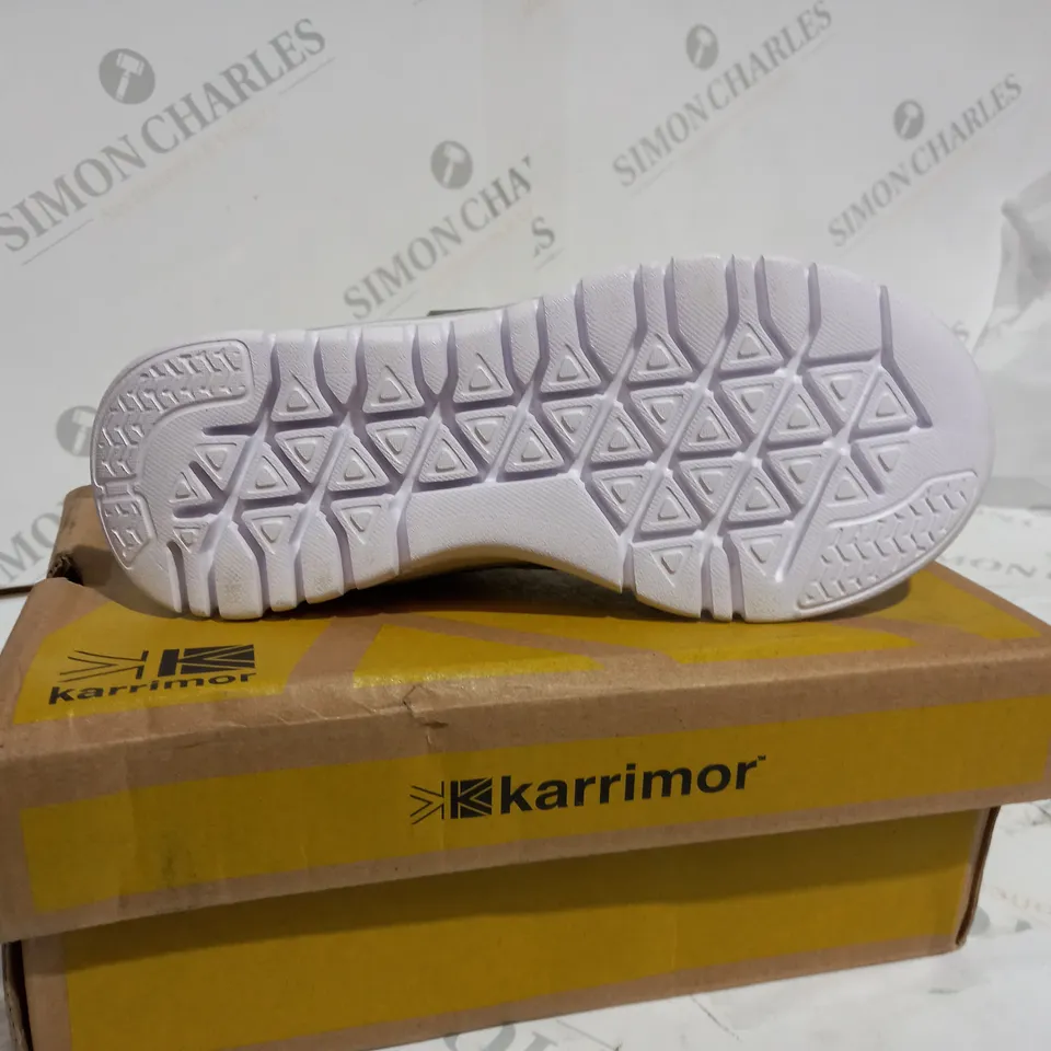 BOXED KARRIMOR GREY & LIME TRAINERS SIZE UK- 5 BOYS