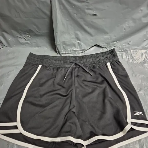 REEBOK WOMENS TRAINING ID TRAIN KNIT SHORTS - BLACK - SIZE MEDIUM