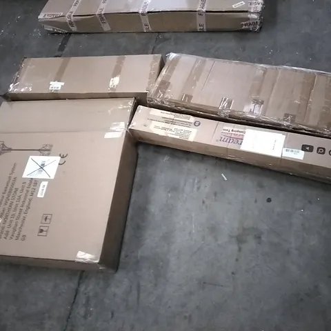 PALLET OF ASSORTED ITEMS INCLUDING AIR COOLER, JUNIOR BASKETBALL SYSTEM, STREAM CAMPING TENT, NORTHEN STONE AEROBIC STEP, SUNNYFEEL DIRECTOR CHAIR WITH SIDE TABLE AND STORAGE POCKET