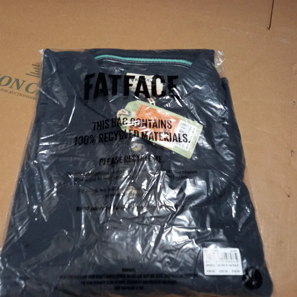 BAGGED FATFACE SS PIQUE POLO N BLACK - UK 3XL