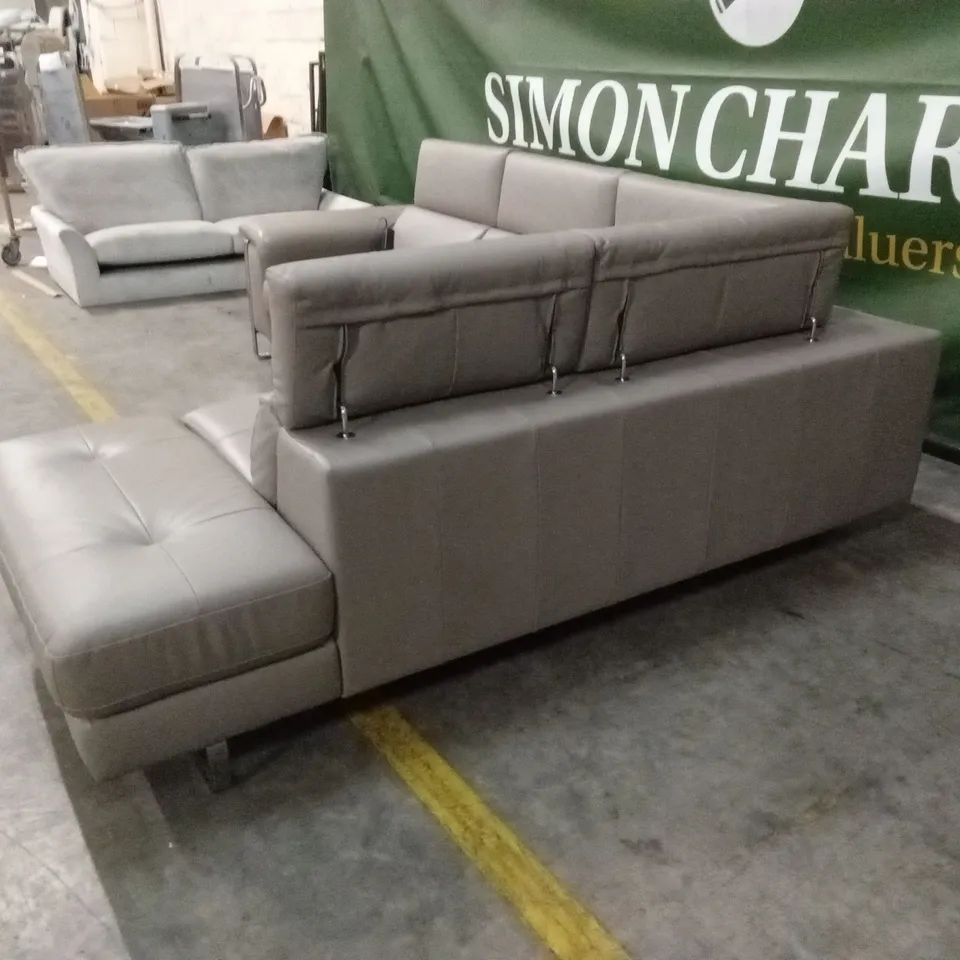 QUALITY DESIGNER ITALIAN MADE TERRA ELECTRIC RECLINING LEATHER CORNER CHAISE SOFA