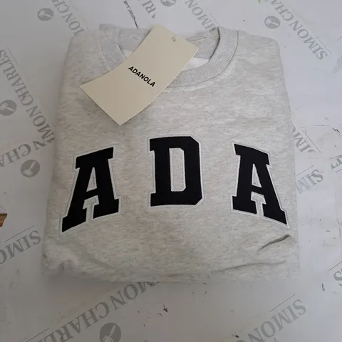 ADANOLA OVERSIZED SWEATSHIRT IN LIGHT GREY - LARGE
