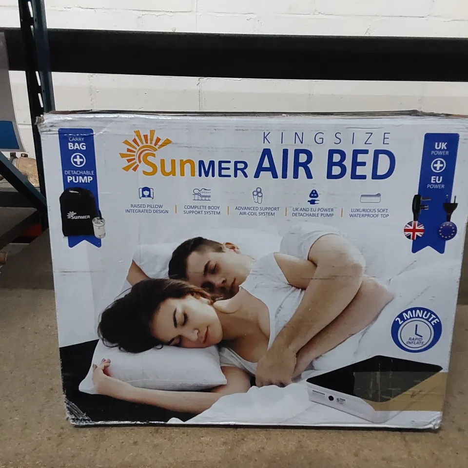 BOXED 47cm LUFTMATRATZE LUXURY AIR BED // SIZE: KING 