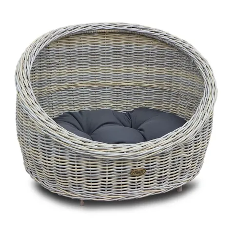 BOXED CHOKIO HOODED DOG BED WITH CUSHION
