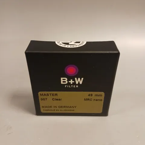 BOXED SEALED B+W 007 CLEAR MRC NANO MASTER PROTECTION FILTER