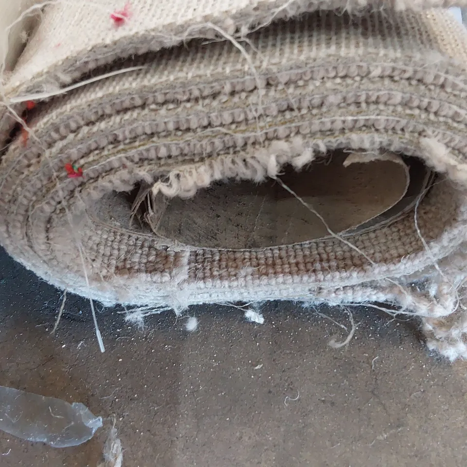 ROLL OF QUALITY NATURAL CO-ORDINATES CORD CARPET APPROXIMATELY 4M × 2.23M